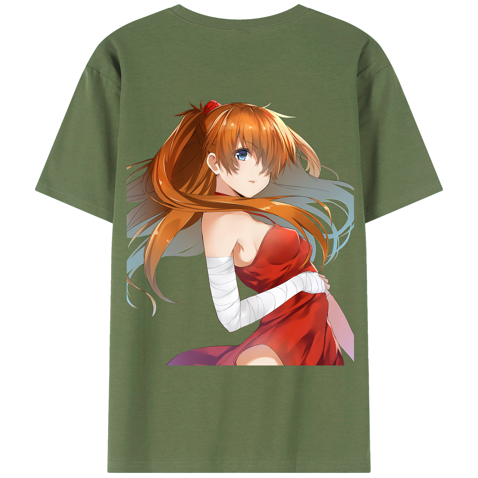 （画像用） EVA 新世紀エヴァンゲリオン 綿100％ メンズ半袖Tシャツ（バックプリント） 通気性